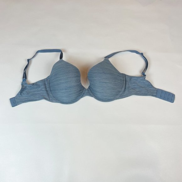 NWOT Victoria's Secret Bra 32DD Uplift Semi Demi Blue - Picture 2 of 7
